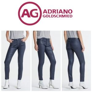AG Leatherette Skinny Ankle Jeans (25)